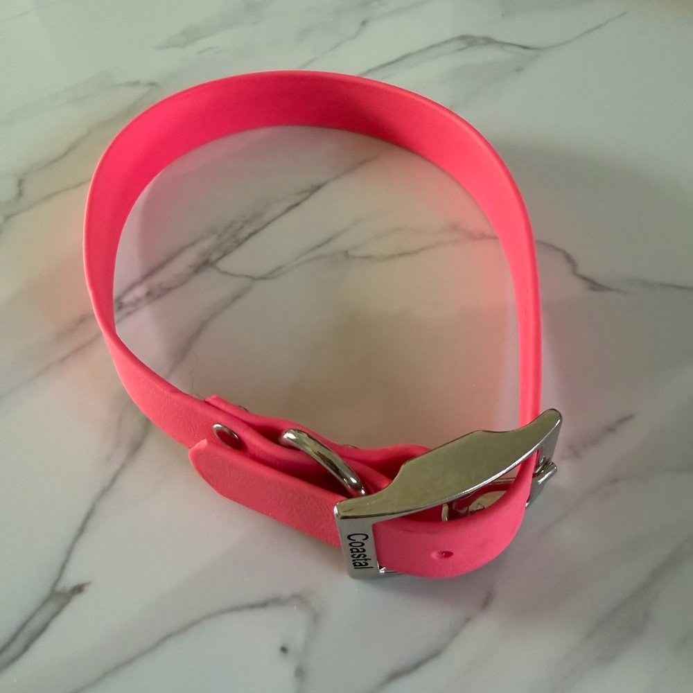 Coastal Hot Pink Biothane Dog Collar